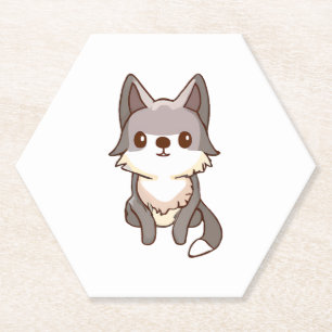 Posavasos De Papel Husky Dog Wolfhound