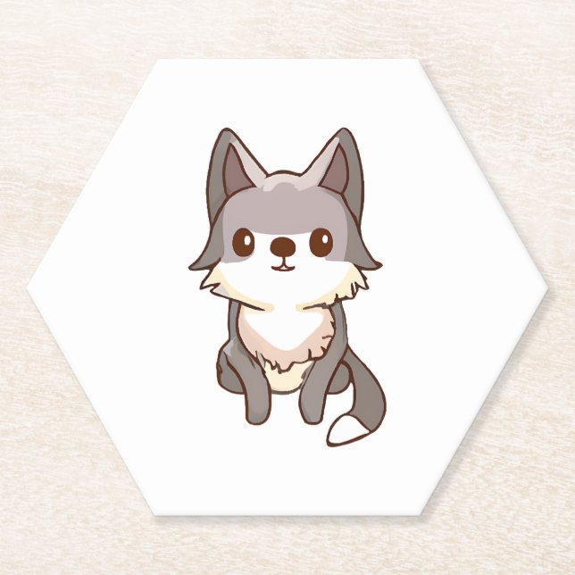 Posavasos De Papel Husky Dog Wolfhound (Anverso)