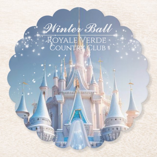 Posavasos De Papel Ice Palace/Winter Ball/Papel de montaña (Anverso)