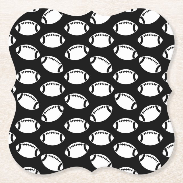 Posavasos De Papel Iconos de fútbol Imprimir Patrón Balones Diseño (Anverso)