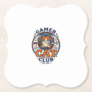 Posavasos De Papel Idea de regalo para mamá gata jugadora - Gamer Cat