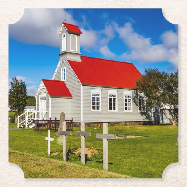 Posavasos De Papel Iglesia islandesa (Anverso)