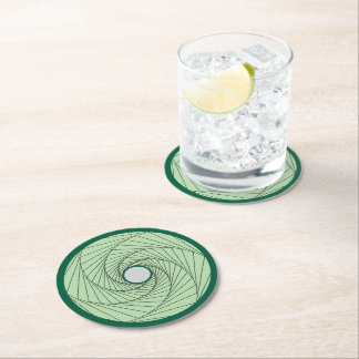 Posavasos de papel - Ilusión óptica en espiral ver