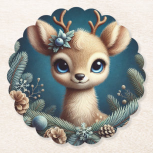 Posavasos De Papel Ilustración de cervatillo lindo