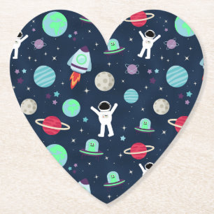 Posavasos De Papel Ilustración de patrón espacial