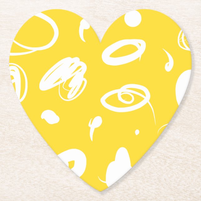 Posavasos De Papel Ilustraciones abstractas dibujadas a mano en Coast (Anverso)