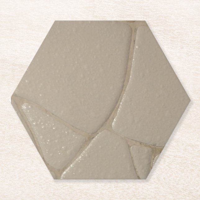Posavasos De Papel imagen de superficie de mosaico de piedra (Anverso)