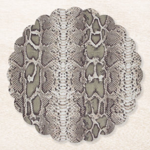 Posavasos De Papel Impresión de animales de piel de serpiente