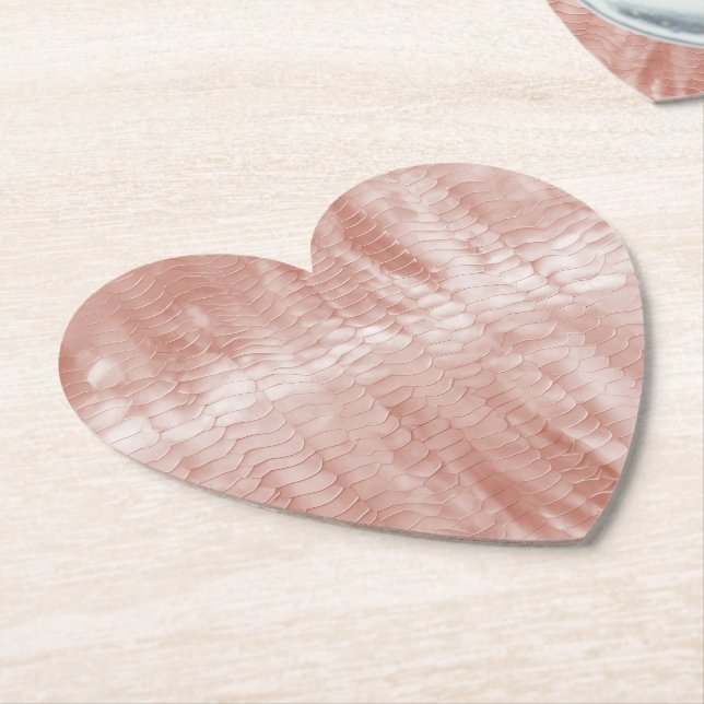 Posavasos De Papel Impresión de serpiente rosa Rubor (En perspectiva)