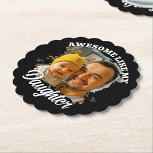 Posavasos De Papel Impresionante Como Mi Hija Foto Personalizada de P