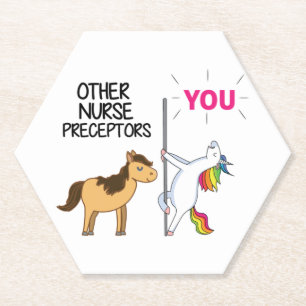 Posavasos De Papel Increíble Regalo Unicornio Para Enfermeras Recepto