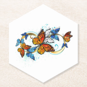 Posavasos De Papel Infinidad de mariposas monarca