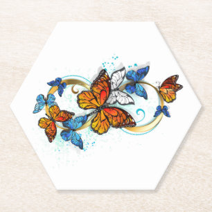 Posavasos De Papel Infinidad de Mariposas Monarca