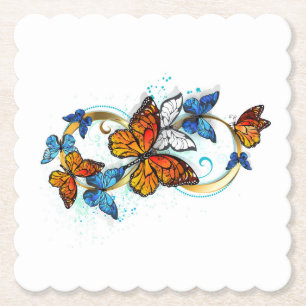 Posavasos De Papel Infinidad de Mariposas Monarca