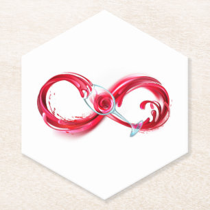 Posavasos De Papel Infinito con vino Rojo