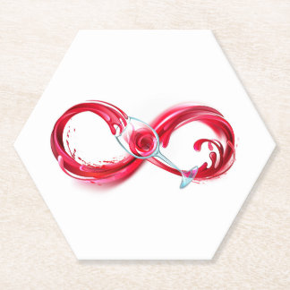 Posavasos De Papel Infinito con vino Rojo