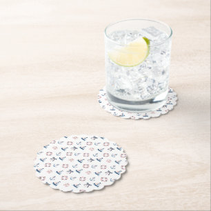 Posavasos De Papel Infusión náutica y de Coquette.