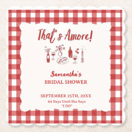 Posavasos De Papel Invitación de Despedida de Soltera Italiana 'That'