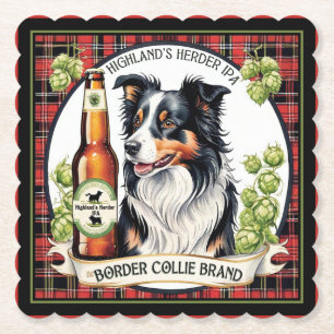 Posavasos de papel IPA Border Collie