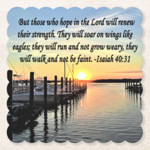 POSAVASOS DE PAPEL ISAIAH 40:31 SCRIPTURE VERSE