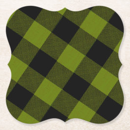 Posavasos De Papel Jardín de Cuadro Verde de Búfalo