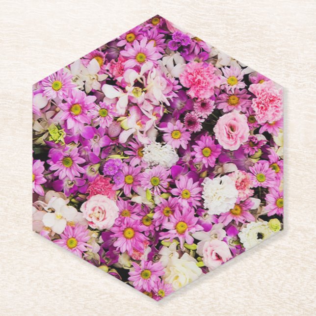Posavasos De Papel Jardín Francés (Opciones de Forma) - (Anverso)