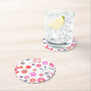 Posavasos De Papel Jardín moderno de flores