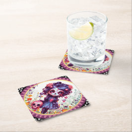 Posavasos De Papel Jardín púrpura en flor