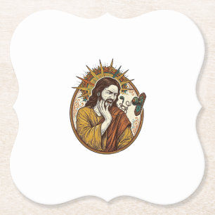 Posavasos De Papel Jesús Cordón de Auricular Se Atascó en la Perilla