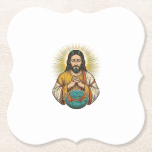 Posavasos De Papel Jesús decepcionado Bola de ejercicio desinflada Fr