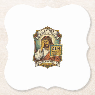 Posavasos De Papel Jesús Divertido Error 404 Humor Desarrollador Web 