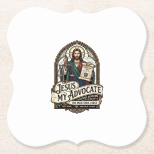 Posavasos De Papel Jesús Mi Abogado Jesús Abogado del Tribunal Christ