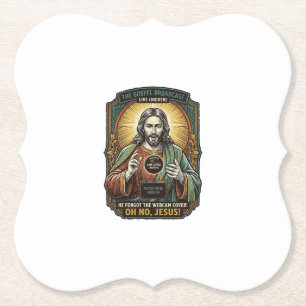 Posavasos De Papel Jesús Pantalla Negra Cubierta de Cámara Web Virtua