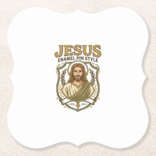 Posavasos De Papel Jesus Pin de Esmalte Estilo Jesus Pin de Esmalte C