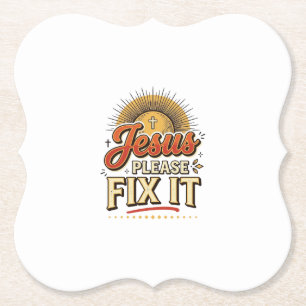Posavasos De Papel Jesús Por Favor Arréglalo Tipografía Cristiana Vin