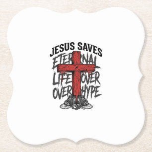 Posavasos De Papel Jesús Salva Camiseta Callejera Cristiana Cruz Vint