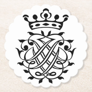 Posavasos De Papel Johann Sebastian Bach Seal Escudo Monograma Insign