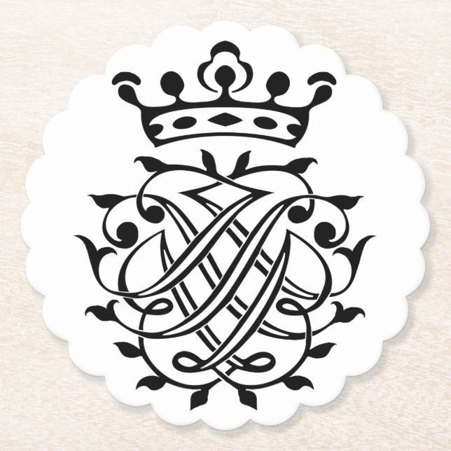 Posavasos De Papel Johann Sebastian Bach Seal Escudo Monograma Insign (Anverso)