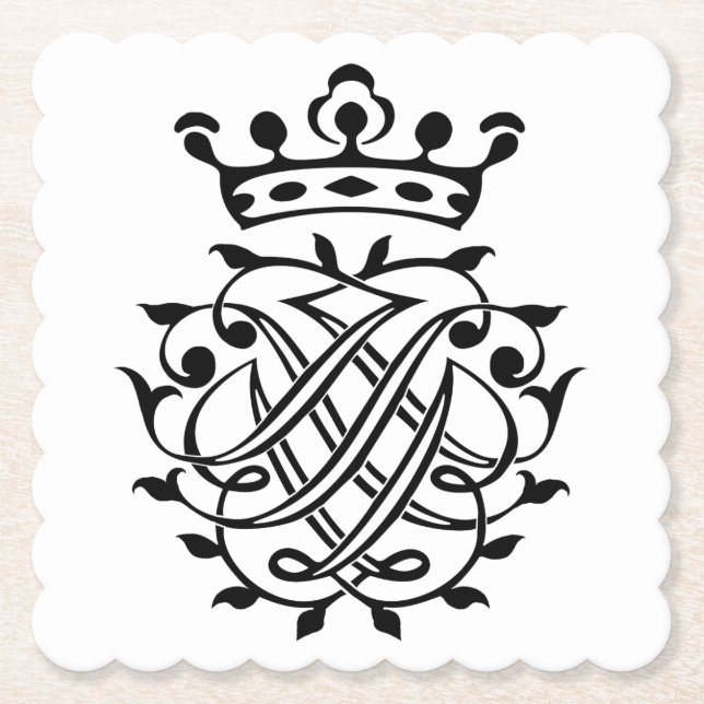 Posavasos De Papel Johann Sebastian Bach Seal Escudo Monograma Insign (Anverso)