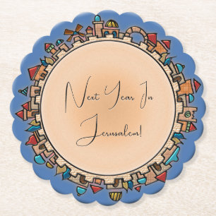 Posavasos De Papel Judaica personalizada Jerusalén