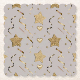 Posavasos De Papel Juego de aletas cuadradas de la celebración del Fi