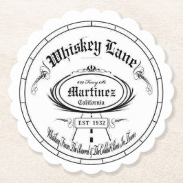 Posavasos De Papel Juego de cubeta con el logotipo clásico de Whiskey