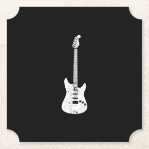 Posavasos De Papel Jugador de música de guitarra eléctrica med