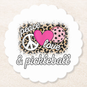 Posavasos De Papel Jugador de pelota de pelotas de amor por la paz