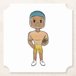 Posavasos De Papel jugador vintage de fútbol de arco iris retro sombr