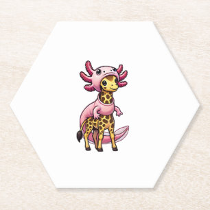 Posavasos De Papel Kawaii Giraffe Axolotl Costume