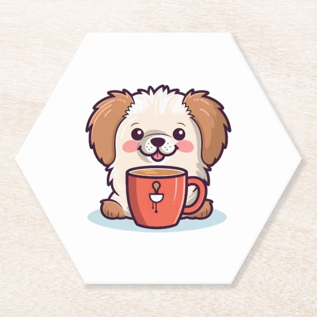 Posavasos De Papel Kawaii Paws Café (Anverso)