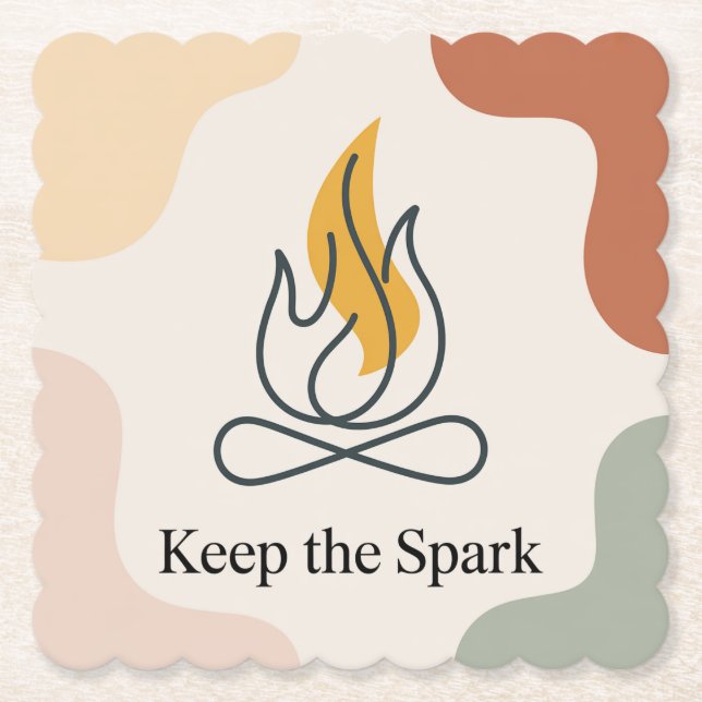Posavasos De Papel Keep The Spark (Anverso)