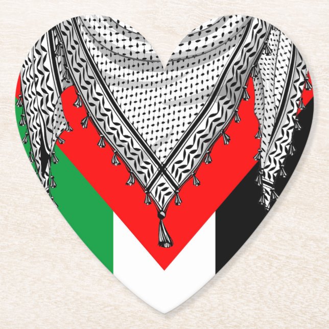 Posavasos De Papel Keffiyeh palestino Scarf tejido tradicional (Anverso)