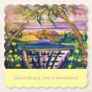 Posavasos De Papel Key West, FL Memory Tip of Travel Paper Coaster